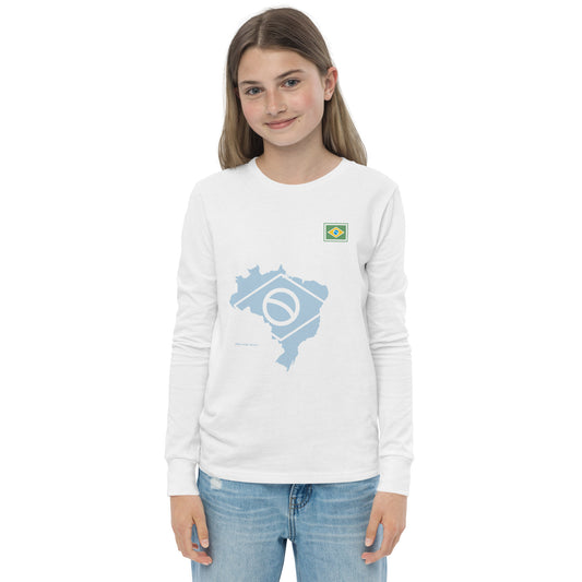 Camiseta Manga Longa Kids - BRA-Map - unissex